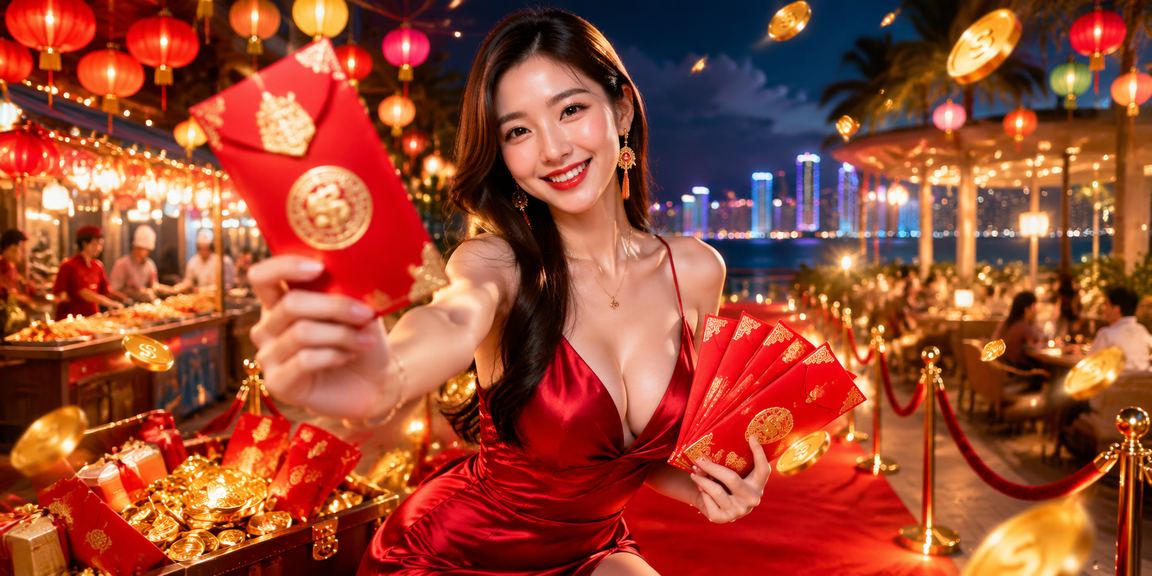 Đà Nẵng về đêm với phong bao đỏ minh họa ưu đãi dịp lễ hội